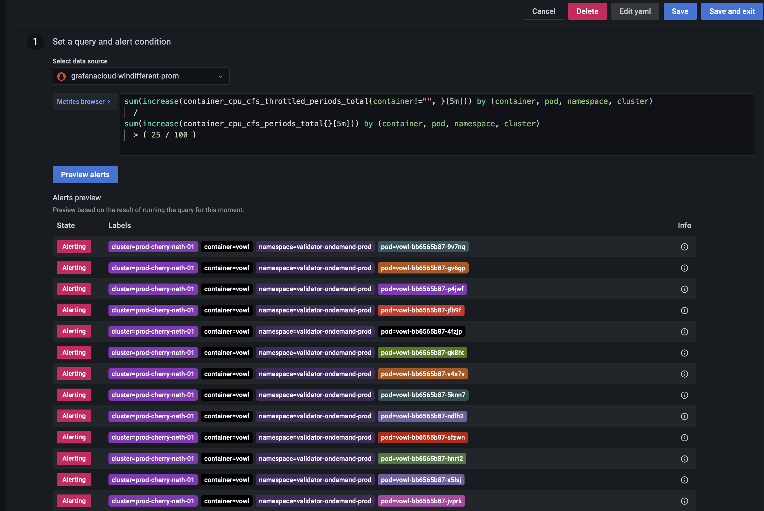 Kubernetes cluster alerting in Grafana Cloud